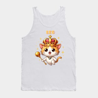 Leo Zodiac Cat Tank Top